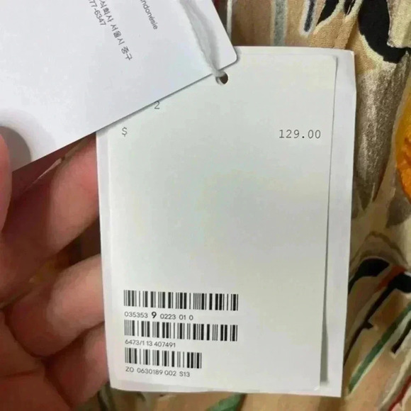 & OTHER STORIES Tan Tropical Flower‎ Wrap Jumpsuit - Picture 8 of 9